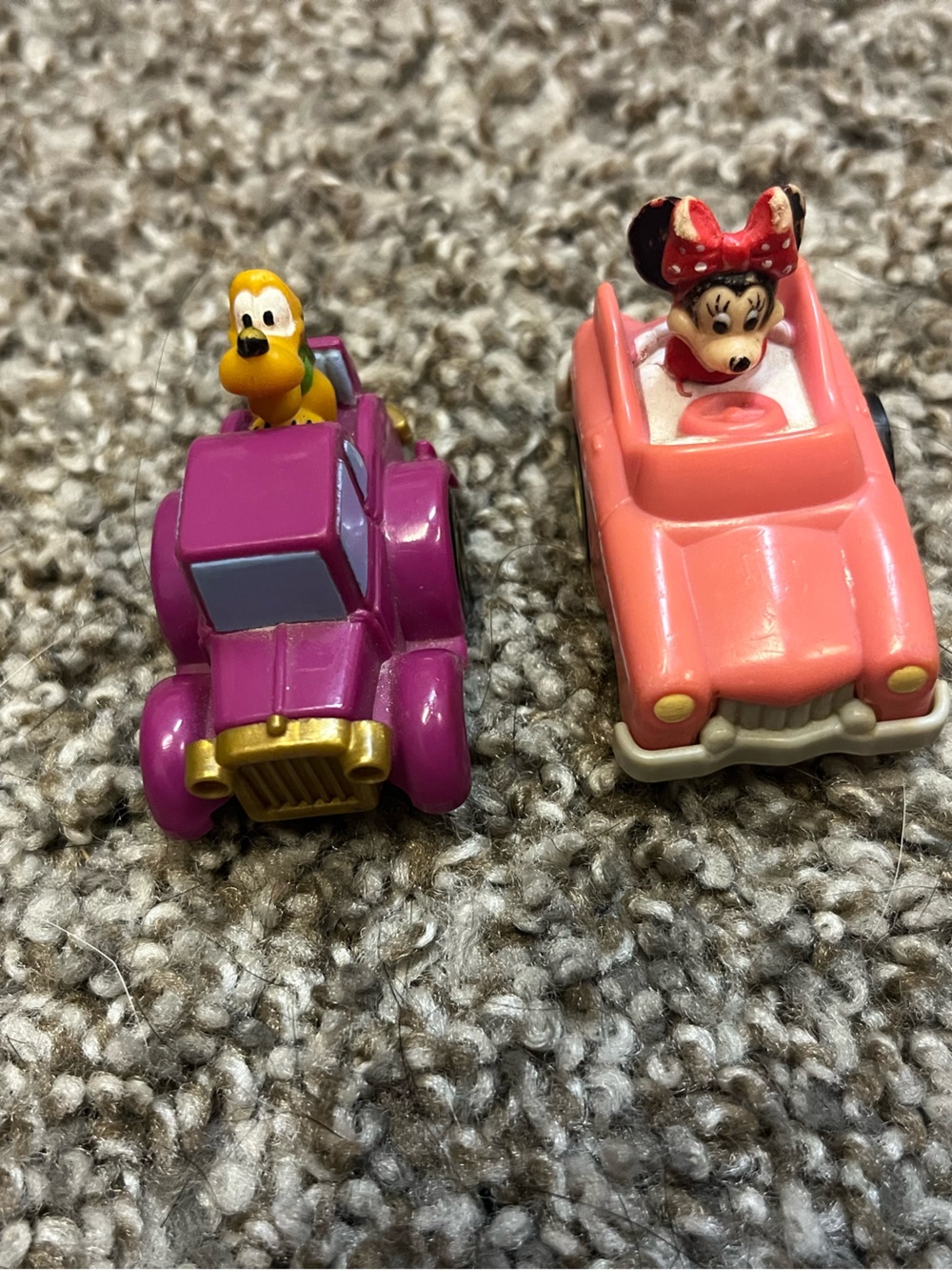 Vintage Minnie & Pluto Pullback Cars